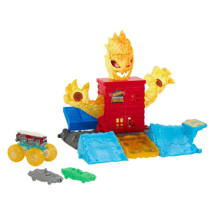 Hot Wheels Monster Trucks Power Smashers Σετ Πίστας Κατεδάφιση Πύργου με Όχημα 5-Alarm Κλίμακας 1:64 HTP39 4+ Ετών