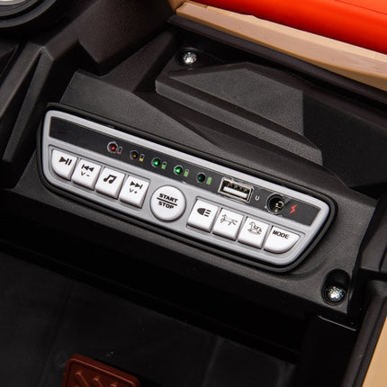 Buggy Ηλεκτροκίνητο Αυτοκίνητο 4×4 12V με Τηλεχειριστήριο, LED Φώτα & Μουσικές Λειτουργίες Πορτοκαλί, 3+ Ετών