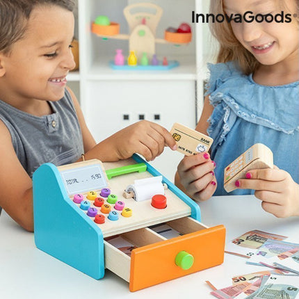 InnovaGoods Ξύλινη Παιδική Ταμειακή Μηχανή 3+ Ετών