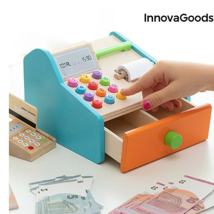 InnovaGoods Ξύλινη Παιδική Ταμειακή Μηχανή 3+ Ετών