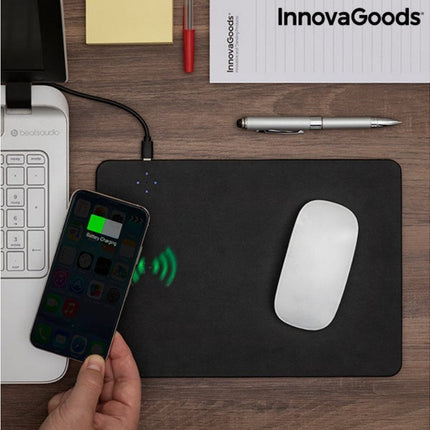 Mousepad 2 σε 1 Ασύρματος φορτιστής σε μαύρο χρώμα – InnovaGoods