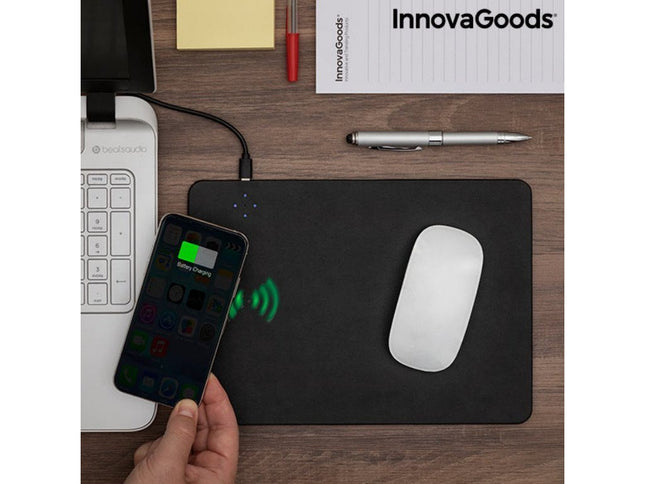Mousepad 2 σε 1 Ασύρματος φορτιστής σε μαύρο χρώμα – InnovaGoods