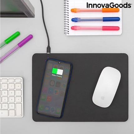 Mousepad 2 σε 1 Ασύρματος φορτιστής σε μαύρο χρώμα – InnovaGoods
