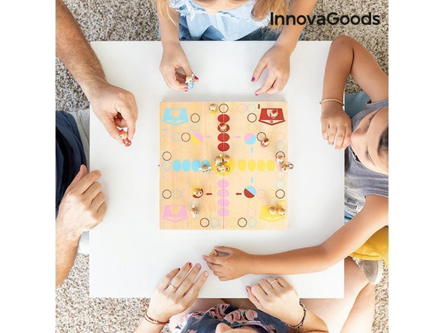 Ξύλινο Επιτραπέζιο Παιχνίδι με Φιγούρες Ζώων (18 τμχ) –  InnovaGoods