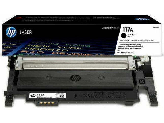 HP 117A Γνήσιο Toner Laser Εκτυπωτή Μαύρο 1000 Σελίδων W2070A