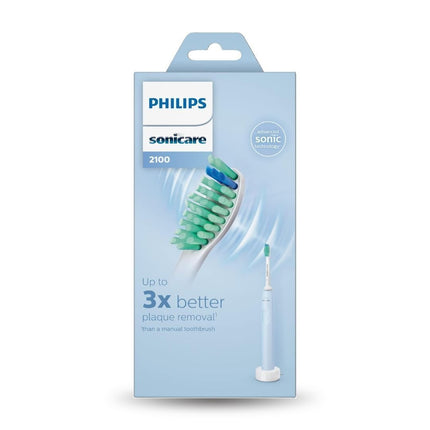 PHILIPS Sonicare Series 2100 Επαναφορτιζόμενη Ηλεκτρική Οδοντόβουρτσα Sonic για Αφαίρεση Πλάκας έως και 3x Αποτελεσματικότερη Μπλε HX3651/12