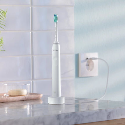 PHILIPS Sonicare Series 2100 Επαναφορτιζόμενη Ηλεκτρική Οδοντόβουρτσα Sonic για Αφαίρεση Πλάκας έως και 3x Αποτελεσματικότερη Άσπρο HX3651/13