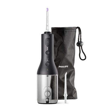 PHILIPS Sonicare Cordless Power Flosser 3000 Ηλεκτρικό Οδοντικό Νήμα με Τεχνολογία QuadStream Μαύρο HX3826/33