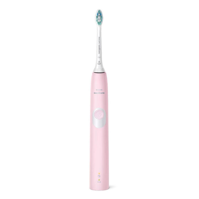PHILIPS Sonicare ProtectiveClean 4300 Επαναφορτιζόμενη Ηλεκτρική Οδοντόβουρτσα με Sonic Τεχνολογία, Safestart Προγραμμα, Αισθητήρα Πίεσης & Διπλό Επίπεδο Έντασης Ροζ HX6806/04