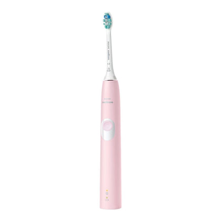 PHILIPS Sonicare ProtectiveClean 4300 Επαναφορτιζόμενη Ηλεκτρική Οδοντόβουρτσα με Sonic Τεχνολογία, Safestart Προγραμμα, Αισθητήρα Πίεσης & Διπλό Επίπεδο Έντασης Ροζ HX6806/04