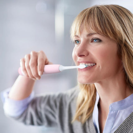 PHILIPS Sonicare ProtectiveClean 4300 Επαναφορτιζόμενη Ηλεκτρική Οδοντόβουρτσα με Sonic Τεχνολογία, Safestart Προγραμμα, Αισθητήρα Πίεσης & Διπλό Επίπεδο Έντασης Ροζ HX6806/04