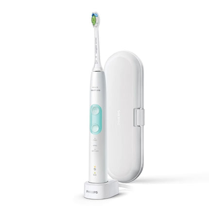 PHILIPS Sonicare ProtectiveClean 5100 Επαναφορτιζόμενη Ηλεκτρική Οδοντόβουρτσα με Τεχνολογία Sonic, Αισθητήρα Πίεσης & 3 Λειτουργίες Καθαρισμού Άσπρο/Πράσινο HX6857/28