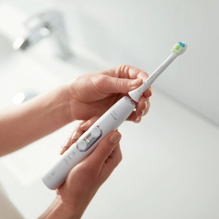 PHILIPS Sonicare ProtectiveClean 6100 Επαναφορτιζόμενη Ηλεκτρική Οδοντόβουρτσα με Τεχνολογία Sonic, Αισθητήρας Πίεσης, Τρεις λειτουργίες & Έξυπνες Υπενθυμίσεις HX6877/29