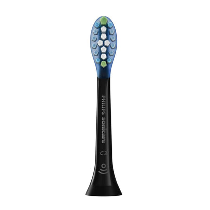 PHILIPS Sonicare C3 Premium Plaque Defence Κεφαλές Οδοντόβουρτσας 2 Τεμάχια για Βαθύ Καθαρισμό & Αποτελεσματική Αφαίρεση Πλάκας Μαύρο HX9042/33