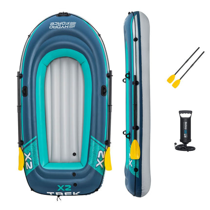 Bestway Hydro-Force Trek X3 Φουσκωτή Βάρκα 2 Ατόμων 294x137x39 cm με Κουπιά και Τρόμπα 61154