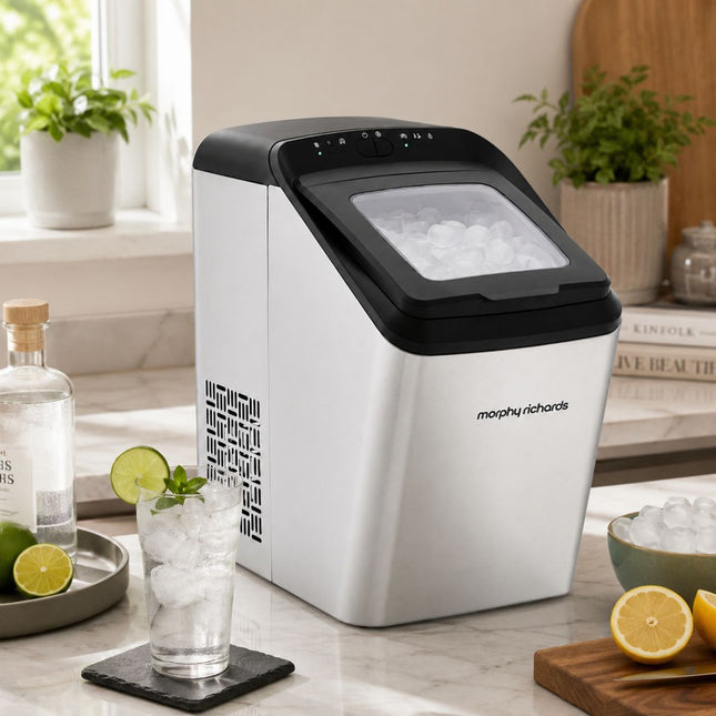 Morphy Richards Παγομηχανή 15kg/24h από Ανοξείδωτο Ατσάλι με Επιλογή Μεγέθους Πάγου IM2200