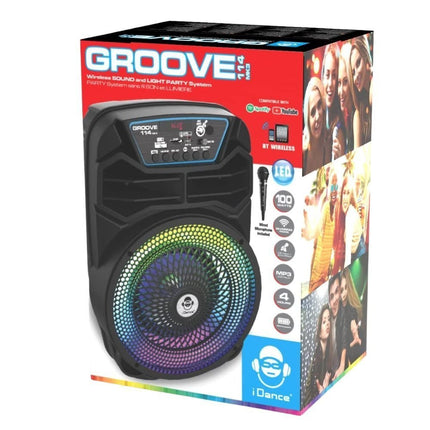 iDance Groove Φορητό Ηχείο Karaoke 114mk3 με Ενσύρματο Μικρόφωνο, Bluetooth & Disco LED