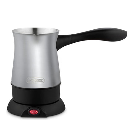 Pyrex Ηλεκτρικό Μπρίκι Inox 800W 400ml με Αισθητήρα Υπερχείλισης & XL Χωρητικότητα Inox