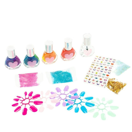 Influencer Rainbow Manicure Πολύχρωμο Σετ Διακόσμησης Νυχιών με Βερνίκια που Αλλάζουν Χρώμα & Glitter για Λαμπερές Εμφανίσεις