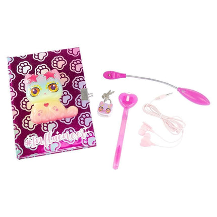 Influencer Secret Diary Ροζ Μυστικό Ημερολόγιο με Squishy Γατούλα & Αξεσουάρ Γεμάτο Στυλ & Φαντασία