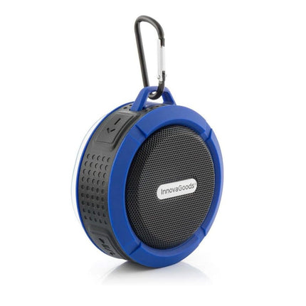 InnovaGoods DropSound Φορητό Αδιάβροχο Ηχείο Bluetooth με Handsfree, Βεντούζα και Καραμπίνερ V0101205
