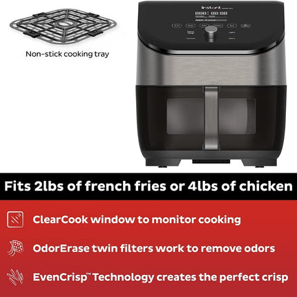 Instant Air Fryer 5.7L  6 σε 1 Vortex Plus ClearCook 1700W με Παράθυρο Επισκόπησης και OdourErase INST-140310301