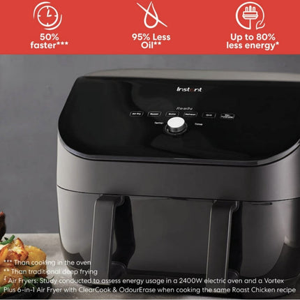 INSTANT Φριτέζα Αέρος Vortex Plus VersaZone Air Fryer 8.5L 8-σε-1 με Dual Zone & EvenCrisp 1700W