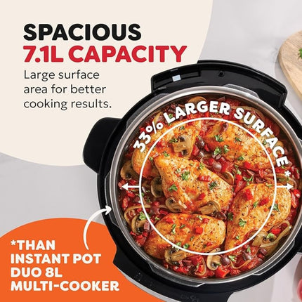 Instant Pot Classic XL 7.1L Πολυμάγειρας 7 σε 1 Ηλεκτρική Χύτρα Ταχύτητας INST-140001901