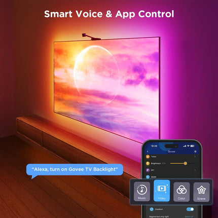 Govee Φωτισμός TV Backlight 3S Netflix 55–65” RGBICW με Envisual Camera & Έξυπνο Έλεγχο