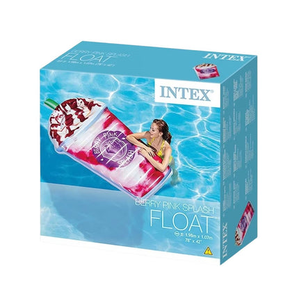 Intex Φουσκωτό Στρώμα Θαλάσσης 198x107cm Berry Pink Milkshake Ροζ 14+ Ετών