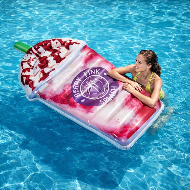 Intex Φουσκωτό Στρώμα Θαλάσσης 198x107cm Berry Pink Milkshake Ροζ 14+ Ετών