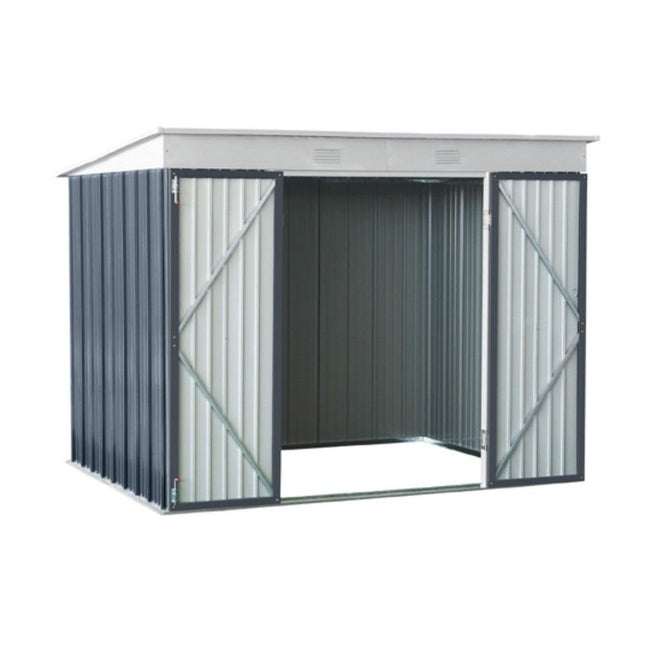 ISUNOR Μεταλλική Γαλβανιζέ Αποθήκη Κήπου 6x8ft, 4.4m², L183xW240xH180cm