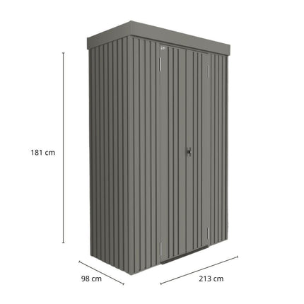 ISUNOR Μεταλλική Γαλβανιζέ Αποθήκη Κήπου 3x7ft, 98x213x181 cm