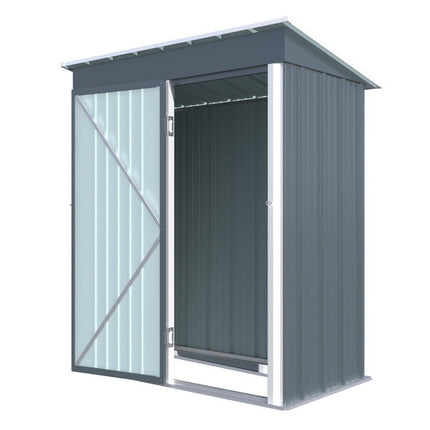 ISUNOR Μεταλλική Γαλβανιζέ Αποθήκη Κήπου 3x5ft 94x161xH181cm, Γκρι