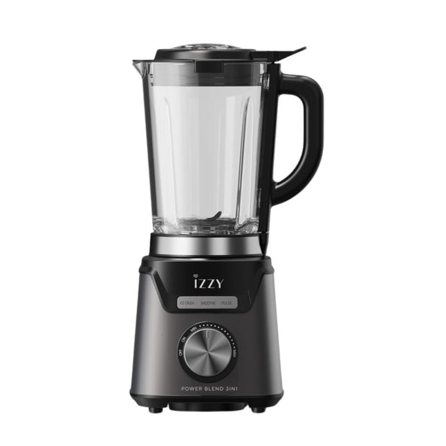 IZZY 3σε1 Μπλέντερ 1200W για Smoothies με Γυάλινη Κανάτα 1.5L & Επαγγελματικό Μοτέρ ΙΖ-6501