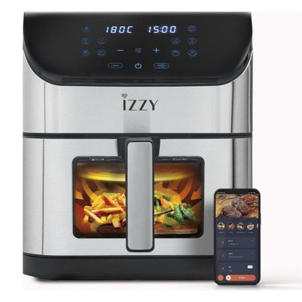 Izzy IZ-8229 Digital Air Fryer Inox XL 8Lt with Wi-Fi Silver