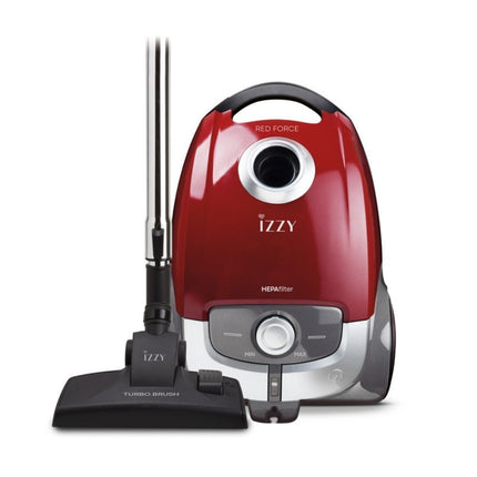 Izzy Ηλεκτρική Σκούπα 700W με Σακούλα 4lt Κόκκινη