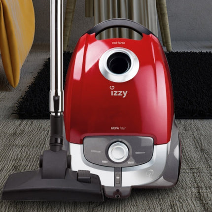 Izzy Ηλεκτρική Σκούπα 700W με Σακούλα 4lt Κόκκινη