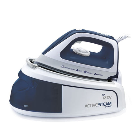 IZZY Active Steam Σύστημα Σιδερώματος Πίεσης 3.5bar 2400W με με Δοχείο 1.2L & Κεραμική Πλάκα