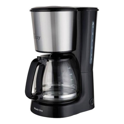 IZZY Black Line Καφετιέρα Φίλτρου 1000W με Γυάλινη Κανάτα 1.5L Ασημί