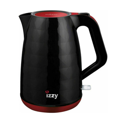 Izzy Milano Diamond Βραστήρας 1.7Lt  2200W με Αυτόματη Παύση & Περιστρεφόμενη Βάση 360° Μαύρο