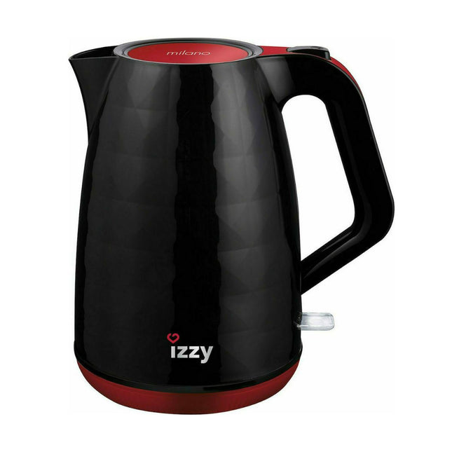 Izzy Milano Diamond Βραστήρας 1.7Lt  2200W με Αυτόματη Παύση & Περιστρεφόμενη Βάση 360° Μαύρο