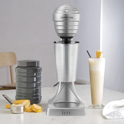 IZZY Caffeccino Φραπεδιέρα Επιτραπέζια 120W με 2 Ταχύτητες Inox