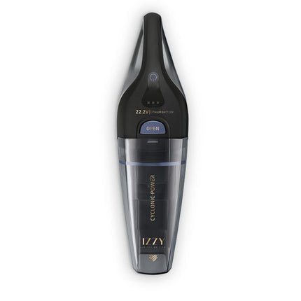 IZZY Cyclonic Power Επαναφορτιζόμενο Σκουπάκι Χειρός 22.2V με Κυκλωνική Τεχνολογία & Φίλτρο HEPA12 Μαύρο