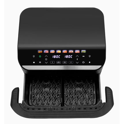 IZZY Digital Φριτέζα Αέρος Dual XXXL 11Lt με Διπλό Αποσπώμενο Κάδο & ΔΩΡΟ 30 Αντικολλητικά Χαρτιά Ψησίματος