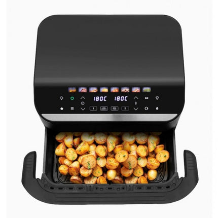 IZZY Digital Φριτέζα Αέρος Dual XXXL 11Lt με Διπλό Αποσπώμενο Κάδο & ΔΩΡΟ 30 Αντικολλητικά Χαρτιά Ψησίματος