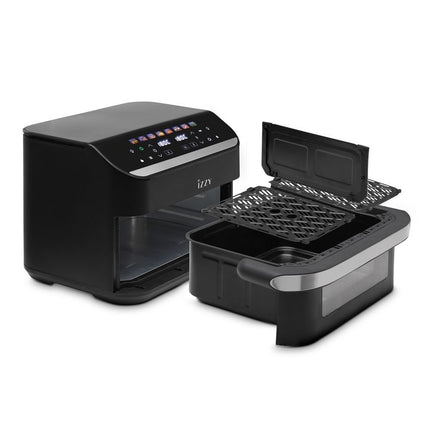 IZZY Digital Φριτέζα Αέρος Dual XXXL 11Lt με Διπλό Αποσπώμενο Κάδο & ΔΩΡΟ 30 Αντικολλητικά Χαρτιά Ψησίματος