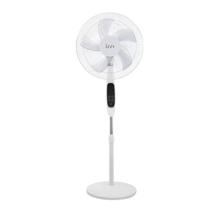 IZZY Ανεμιστήρας Ορθοστάτης 70W 40cm με Ρυθμιζόμενο Ύψος, 3 Λειτουργίες, Χρονοδιακόπτη και Τηλεχειριστήριο IZ-9042 Λευκό