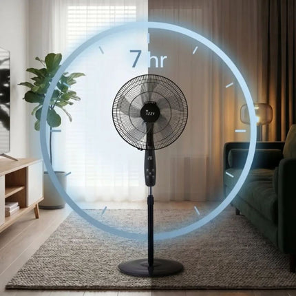 IZZY Ανεμιστήρας Ορθοστάτης 70W 46cm με Ρυθμιζόμενο ύψος, 3 Λειτουργίες, Χρονοδιακόπτη και Τηλεχειριστήριο IZ-9048 Μαύρο