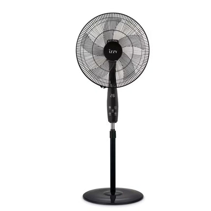 IZZY Ανεμιστήρας Ορθοστάτης 70W 46cm με Ρυθμιζόμενο ύψος, 3 Λειτουργίες, Χρονοδιακόπτη και Τηλεχειριστήριο IZ-9048 Μαύρο